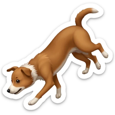 Dog doing a backflip  sticker