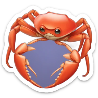 CRAB LOVE HEART sticker