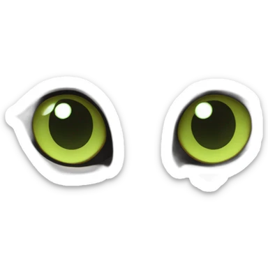 Green eyed fat Gray American bobtail cat  sticker