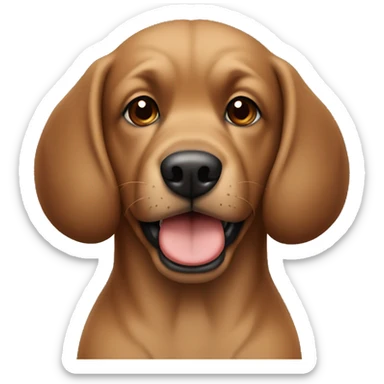 Black mouth cut dog breed with brown fur color sticker