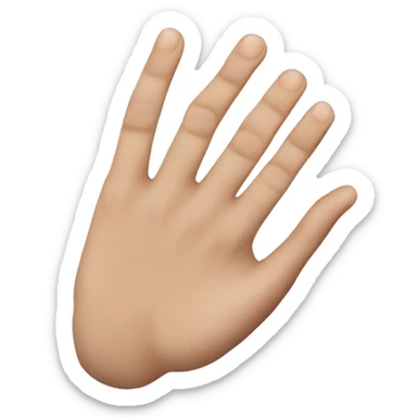 Hand emoji but the ring finger and the thumg crossed sticker