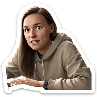 realistic portrait of a boy sticker