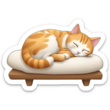 Cat sleeping sticker