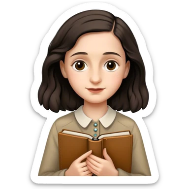 anne frank and her dairy sticker
