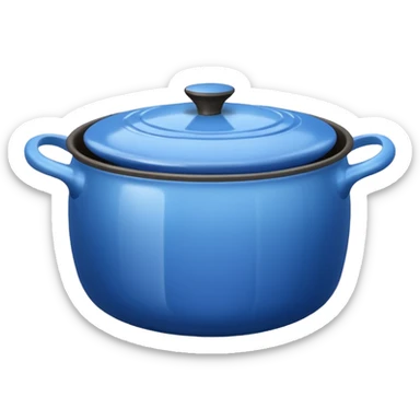 an empty blue kitchen pot sticker