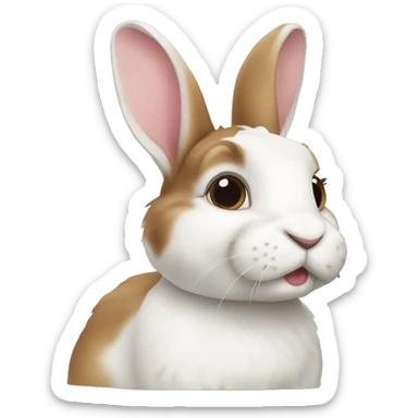 apple style dutch rabbit sticker