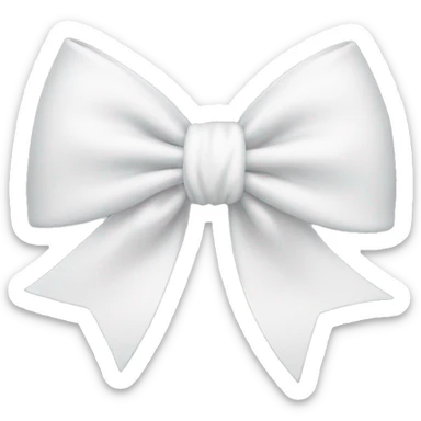White bow sticker