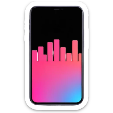 a smartphone with a tiktok video sticker