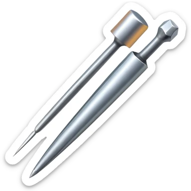 clou en acier métallique sticker
