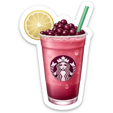 strawberry açaí lemonade refresher from starbucks sticker
