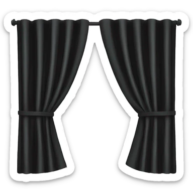 black curtains sticker