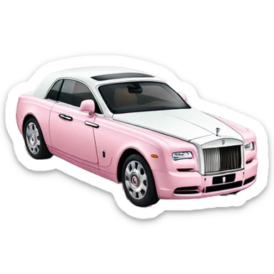 Pastel pink Rolls Royce  sticker
