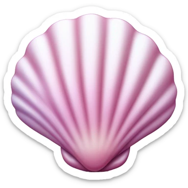 pink shell with pearlescent sheen sticker