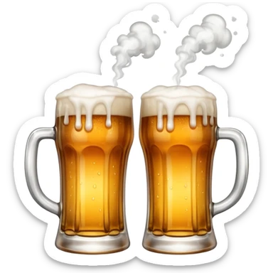 beer clink emoji combined with puff emoji sticker