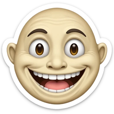 Troll face  which use in edits sticker