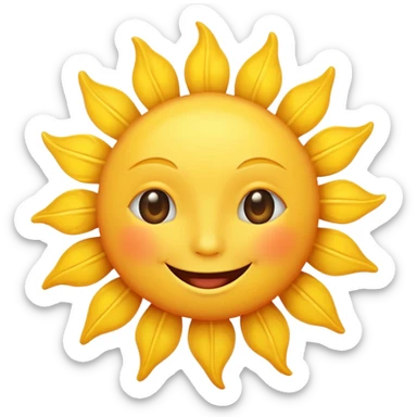 a smiling sun emoji sticker