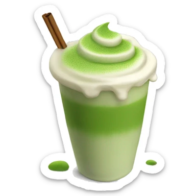 Matcha latte sticker
