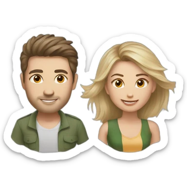 Me and My wife in vietnam sticker