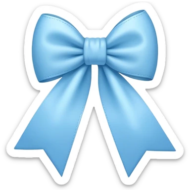 Baby blue bow sticker
