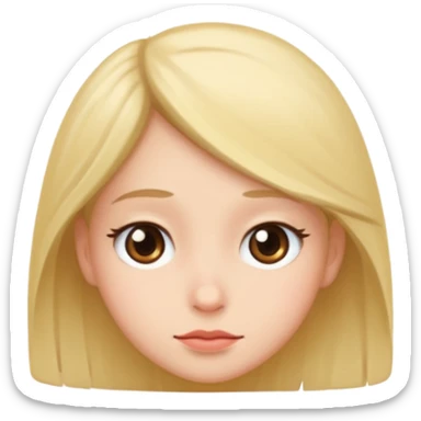 Side eye shy sticker