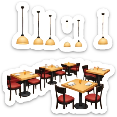 restaurant background sticker