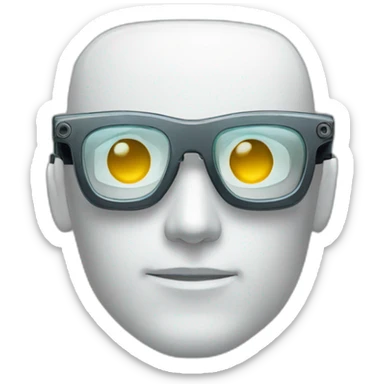favicon robot glasses sticker