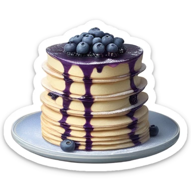 Blueberry Crepe cake sticker