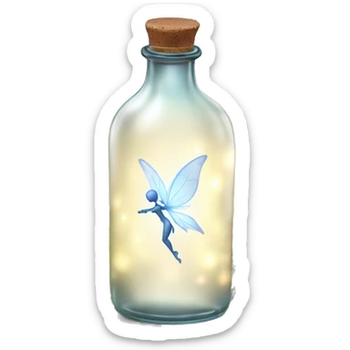 White magic fairy light sparkling old Antique bottle with poison and with herbal and flowers sticker