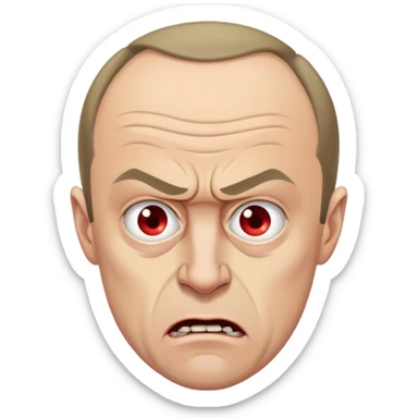 angry Friedrich Merz half body photorealistic picture 8k sticker