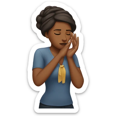 brown girl doing facepalm sticker