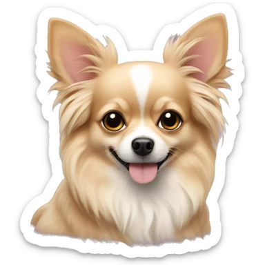 Fluffy chihuahua mix dog sticker