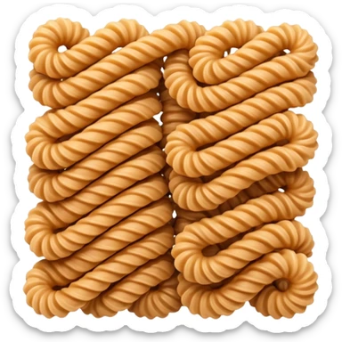 brown fusilli sticker