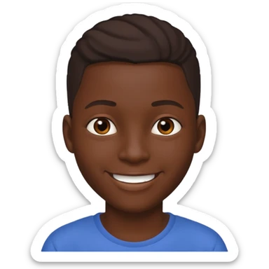 an african teen with mid taper sticker