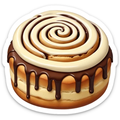 cinnamon roll chocolate sticker
