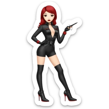 Create a Dominatrix with high heels sticker