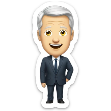 bruno le maire qui tire la langue sticker