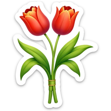 Vas med tulpaner sticker