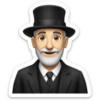 An emoji of a Jewish rabbi  sticker