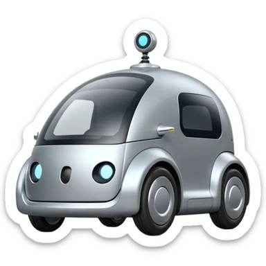 future delivery car robot sticker