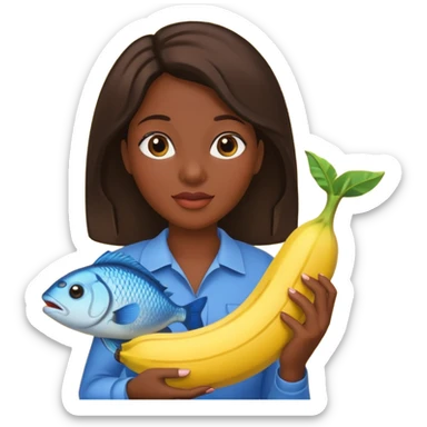 Bananas and fish sticker