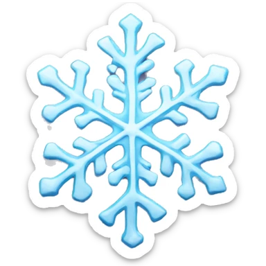 Melting snowflake sticker