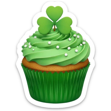 st patrick day themed cupcake sticker