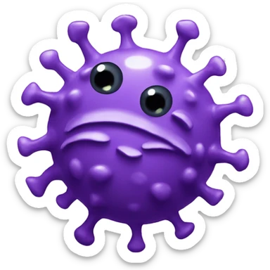 coronavirus violet funny sticker