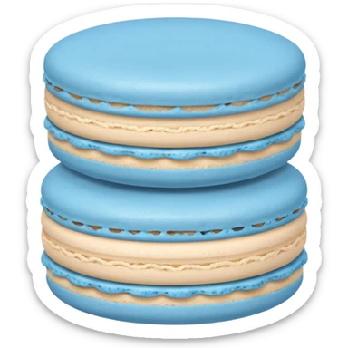 One blue macaron sticker