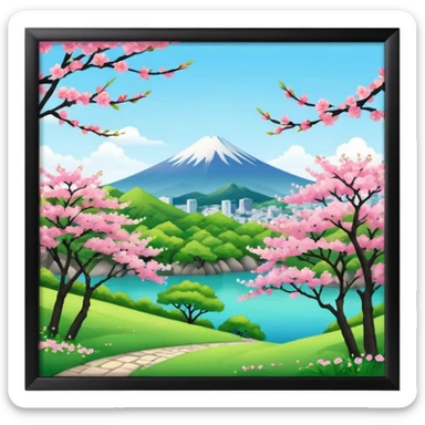 japan  trees nature pink the corner of the screen sticker
