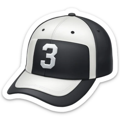 an ios genmoji for a black baseball cap (no logo) sticker