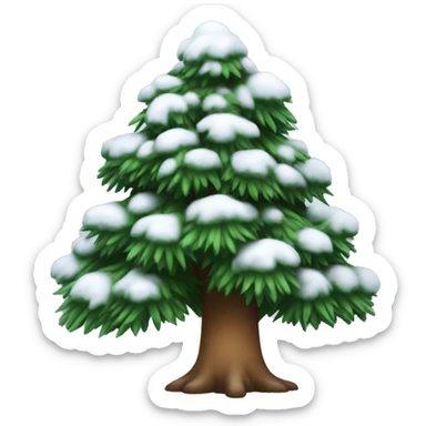 winter pine tree  sticker