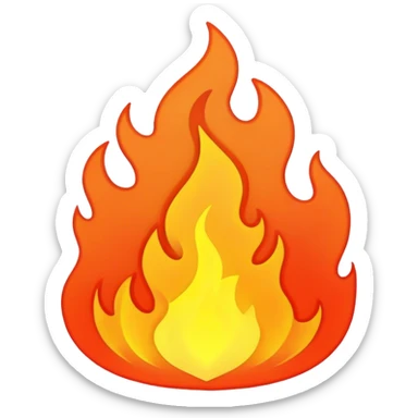 Fire outline neon sticker
