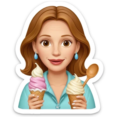 Julia Roberts eating ice cream sticker