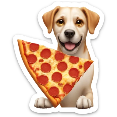 Dog pizza sticker